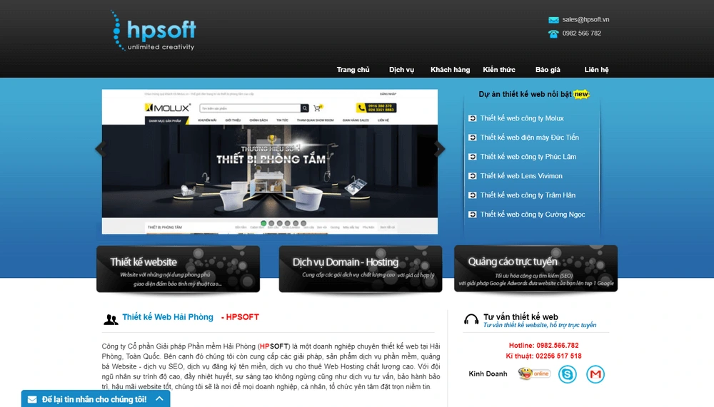 Công ty thiết kế web chuyên nghiệp tại Hải Phòng HPsoft