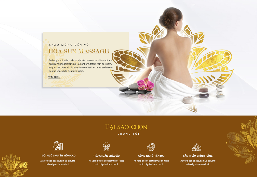 thiết kế website ngành thẩm mỹ viện, spa, massage