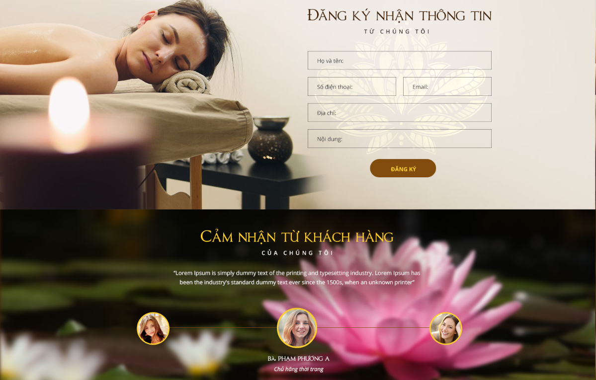 thiết kế website ngành thẩm mỹ viện, spa, massage